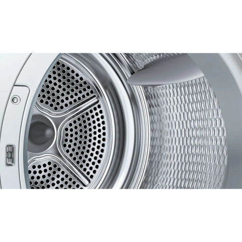 Bosch Series 4 8Kg Condenser Tumble Dryer - White - Close up drum shot Bosch Series 4 8Kg Condenser Tumble Dryer - White - Close up drum shot