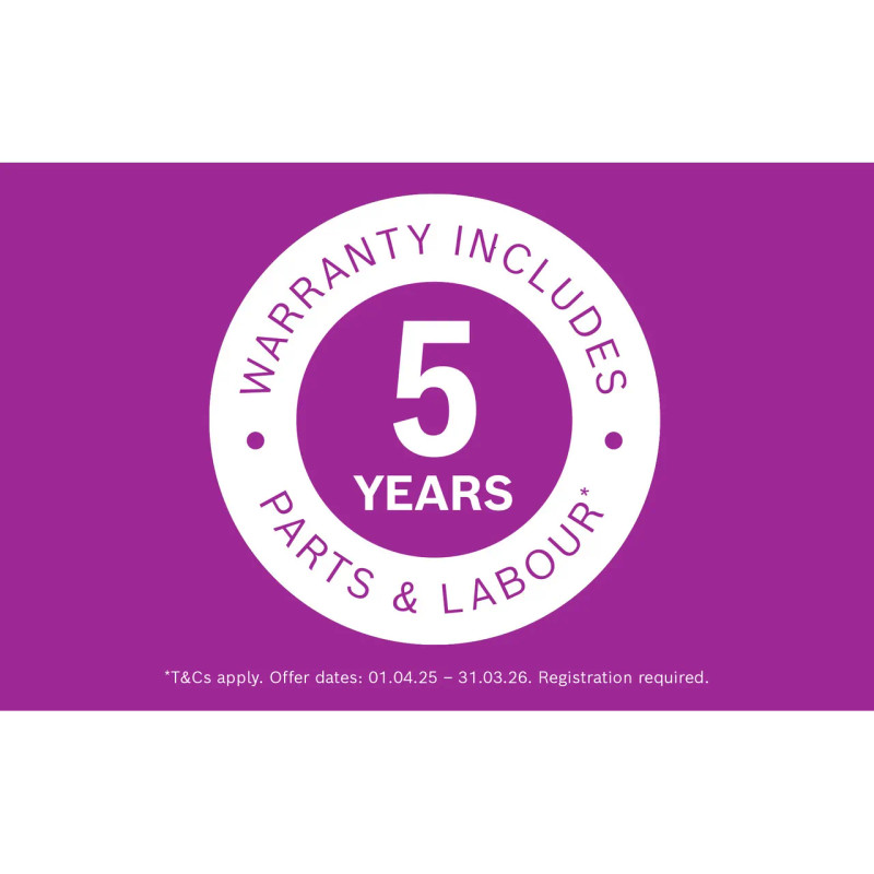 Bosch Series 6 WIW28302GB Integrated 8kg Washing Machine with 1400 rpm - White - Annotation - 5yr warranty