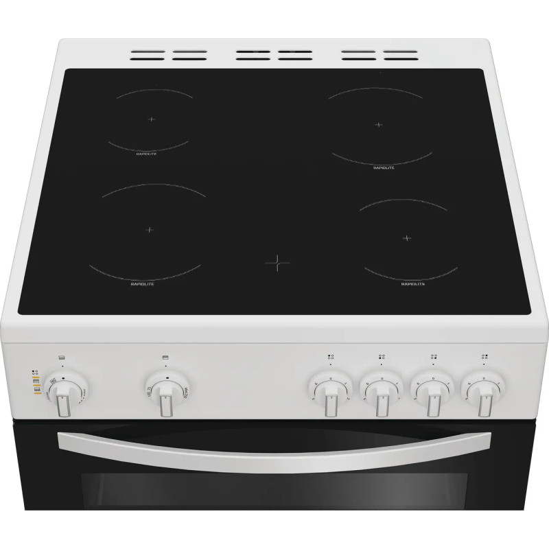 Indesit IDE6VMW Electric Cooker White - Hob shot