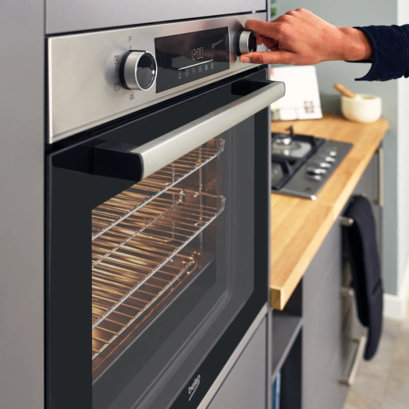 Beko AeroPerfect™ Electric Single Oven - Stainless Steel - Single oven in modern kitchen