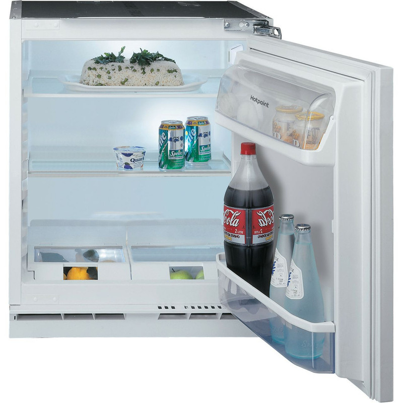 Hotpoint HBUL011.UK Integrated Upright Fridge - Stainless Steel - Door open