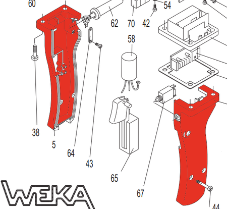 Weka DK12/DK13/DK16 Trigger Handle 2701452 Tools Direct USA
