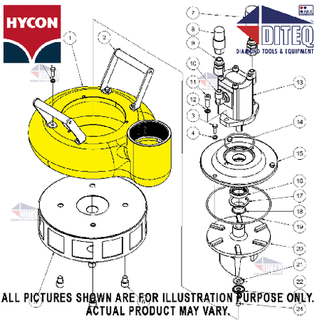 Hycon Trash Pump 4" Volute Aluminum 110190 Tools Direct USA