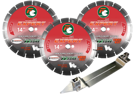 Core Cut Medium Hard Aggregate First-Cut Expert Blades Combo Pack 64149/57526x2_ Tools Direct USA