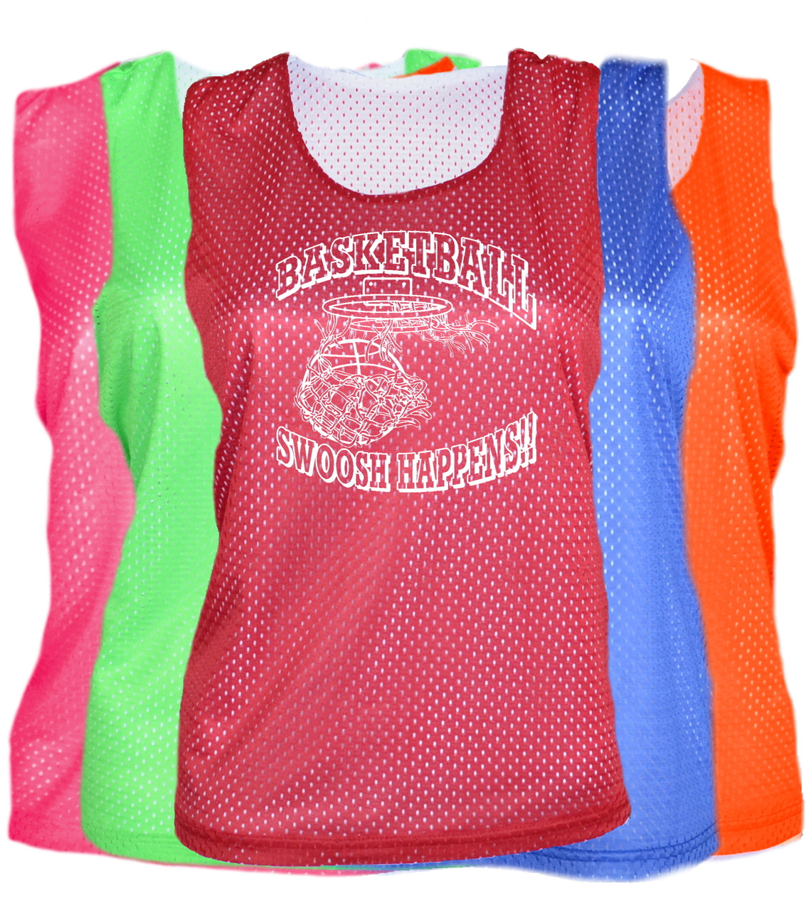 Basketball Pinnie "Swoosh Happens" Logo