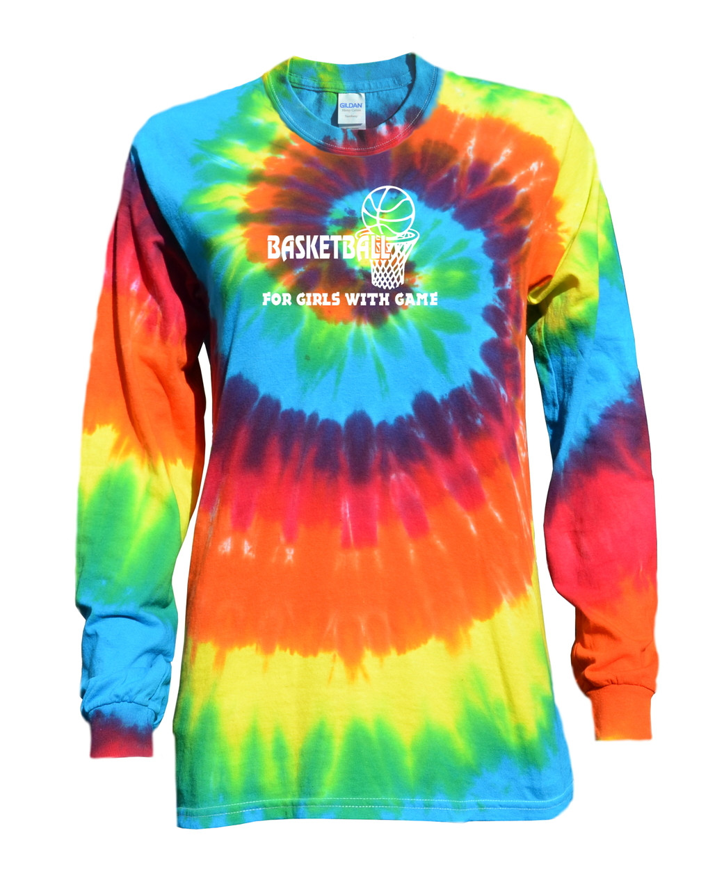 Basketball Tie Dye Rainbow Long Sleeve 