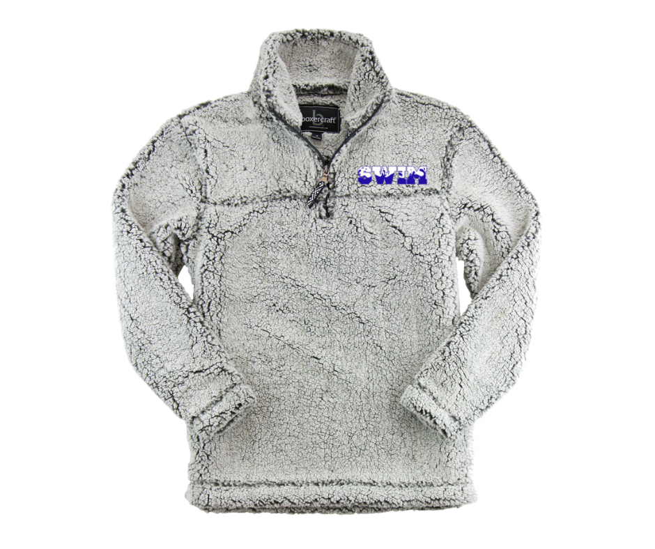 black and white sherpa pullover