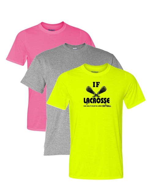 Lacrosse Solid T-Shirt "If Lacrosse..." Black Logo