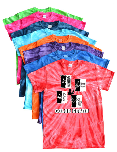 Color Guard Tie Dye T-Shirt "Conductor" Logo