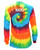 Custom Crew Tie Dye Rainbow Long Sleeve "Rowing Chick" Logo