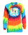 Gymnastics Tie Dye Rainbow Long Sleeve "Stacked" Logo