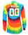 Custom Ice Hockey Tie Dye Rainbow Long Sleeve "Girls with Game" Logo