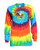 Ice Hockey Tie Dye Rainbow Long Sleeve "Hustle and Heart" Logo