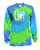 Basketball Tie Dye Blue/Green Long Sleeve "Love Basketball" Logo