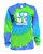 Soccer Tie Dye Blue/Green Long Sleeve "Love Soccer" Logo