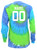 Volleyball Tie Dye Blue/Green Long Sleeve "Jump Spike" Logo