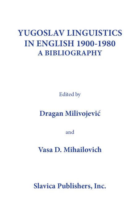 Yugoslav Linguistics in English