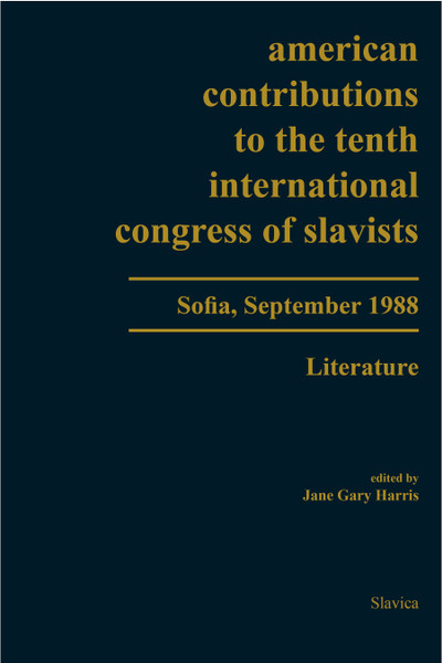 American Contributions to the 10th International Congress of Slavists vol. 2: Literature