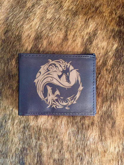 Custom Laser Wallet Bifold or Money Clip