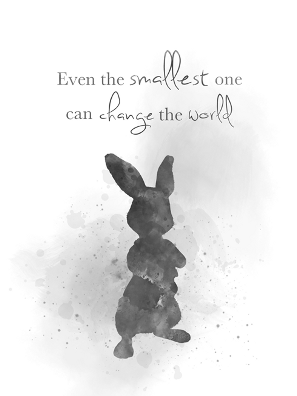 Peter Rabbit Nursery Prints, Nursery Wall Art, Nursery Decor, Beatrix Potter,  Even the Smallest One Can Change the World, Nursery Quotes 