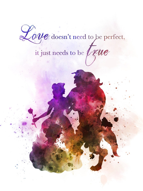 Beauty and the Beast Quote ART PRINT Princess, Love, Gift, Wall Art ...