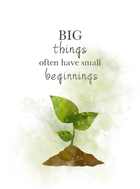 Big Things Small Beginnings Quote