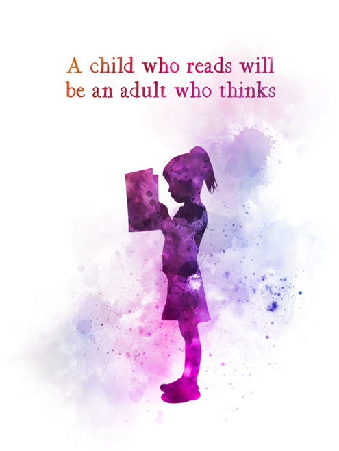 Girl reading book Quote