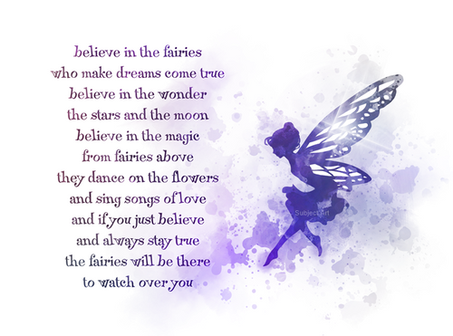 Believe in Fairies Poem