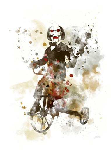 Billy the Puppet ART PRINT Jigsaw, Saw, Horror, Movie, Gift, Wall Art