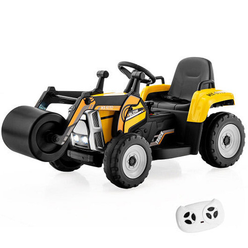 12V Kids Ride on Road Roller with 2.4G Remote Control-Yellow B593-TQ10104US