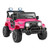 12V Kids Ride on Truck Car with Remote Control Threaded Wheels and 3 Speeds-Pink - Color: Pink D681-TQ10303US-MH