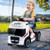 6V Kids Electric Ride-on Truck with Height Adjustable Seat-White - Color: White D681-TQ10179US-WH