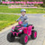 24V Kids Ride-On Electric ATV with Wireless Connection for Toddlers 3-8 Years Old-Pink - Color: Pink D681-TQ10248US-PI