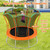 10 Feet Unique Flower Shape Trampoline with Galvanized Steel Frame-Orange