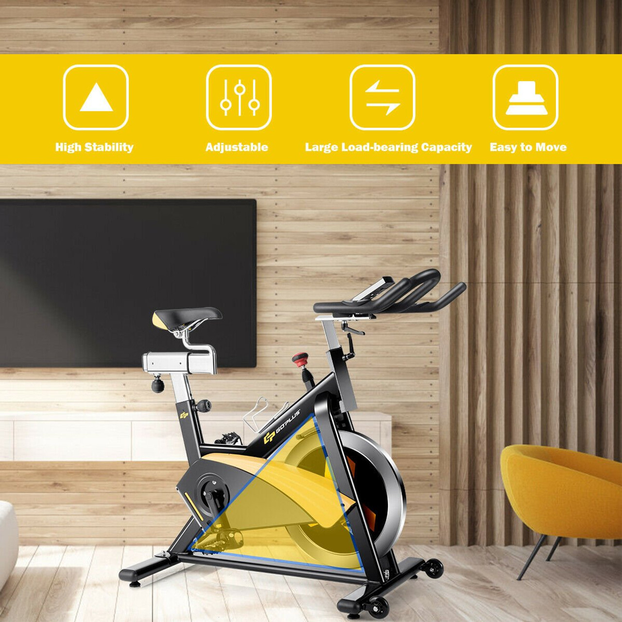 magnetic belt drive indoor cycling bike