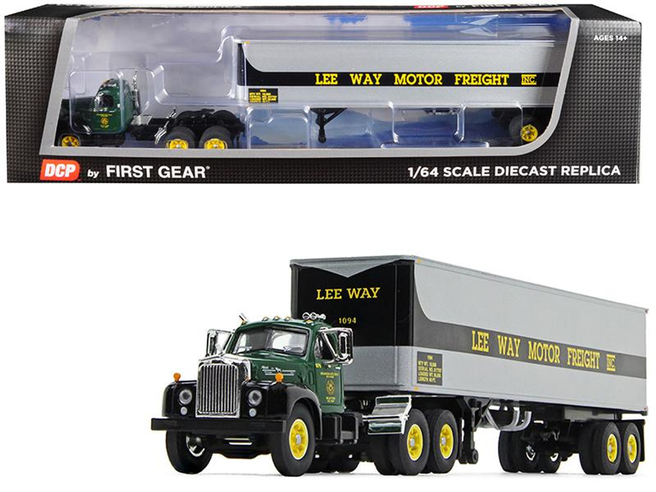 1/64 VINTAGE B-MODEL MACK CAMPBELL AND TRAILER DIECAST MADE BY FIRST GEAR IN BOX