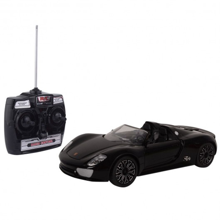 1:14 Porsche 918 Licensed Electric Radio Remote Control Rc Car W/Lights-Black TY561379BK