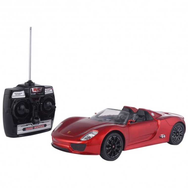 1:14 Porsche 918 Licensed Electric Radio Remote Control Rc Car W/Lights-Red TY561379RE