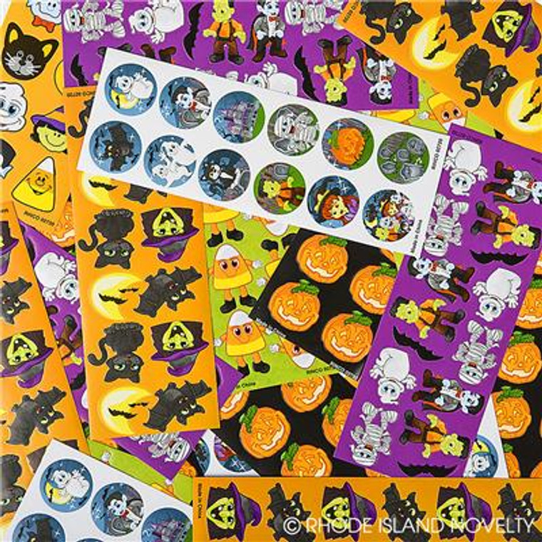 100Pc Halloween Sticker Assortment ZHASTST By Rhode Island Novelty