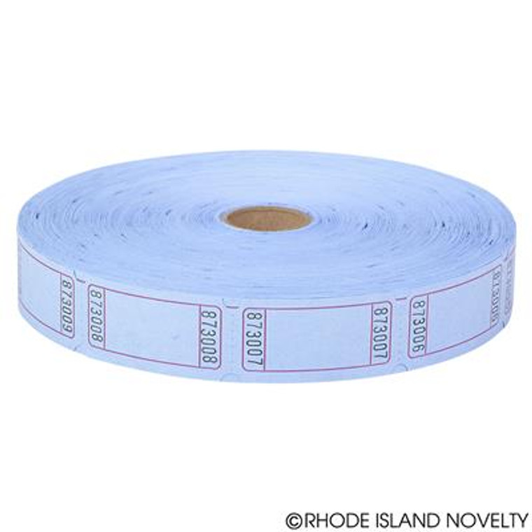 Blank Single Ticket Roll Blue SUTSBBL By Rhode Island Novelty