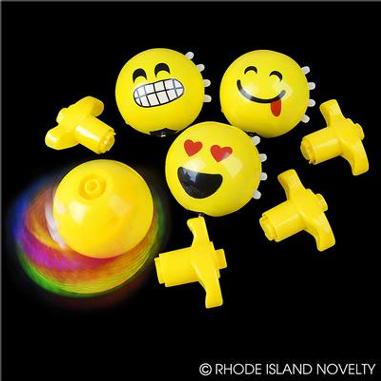 3" Light-Up Emoticon Spinning Top GLEMTOP By Rhode Island Novelty