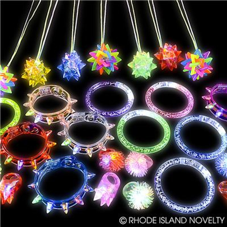 Light-Up Jewelry Assortment 48Pcs/Unit GLLIGJE By Rhode Island Novelty