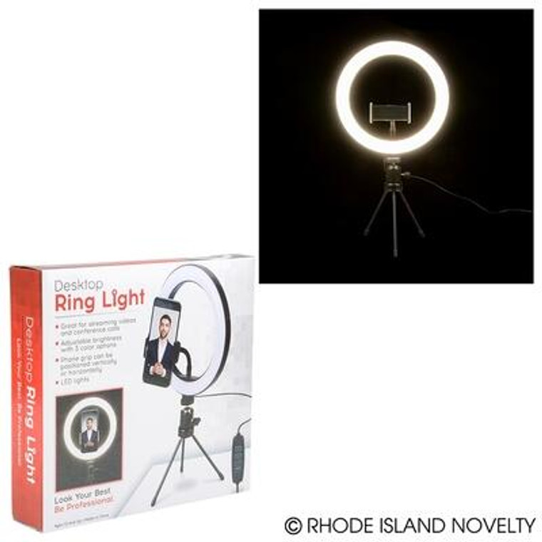 8" Ring Light Desktop Streamer Set FRRINDE By Rhode Island Novelty