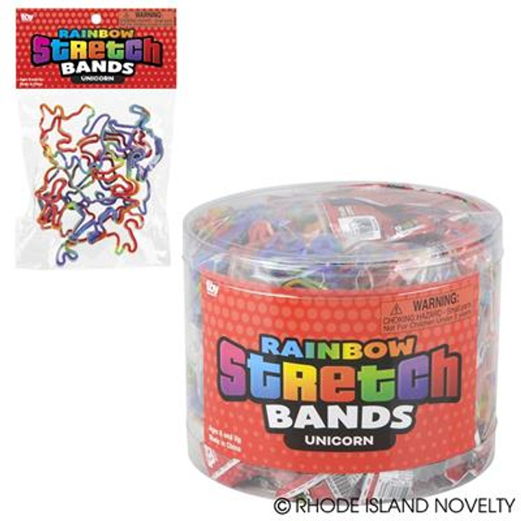 Unicorn Rainbow Silicone Stretch Bands JBSTUNI By Rhode Island Novelty