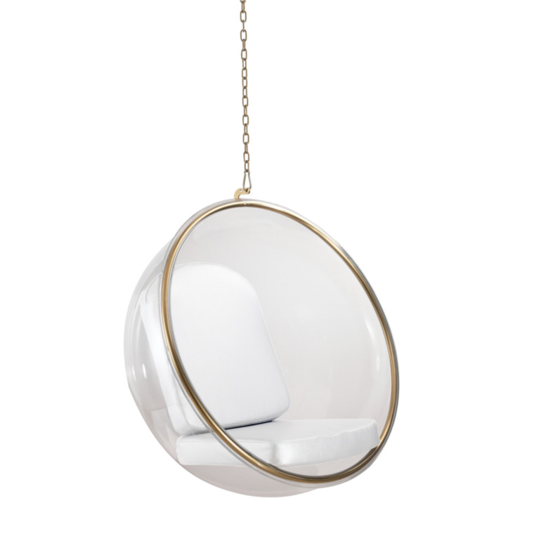 Bubble Hanging Chair, White FMI162329-WHITE By Fine Mod Imports