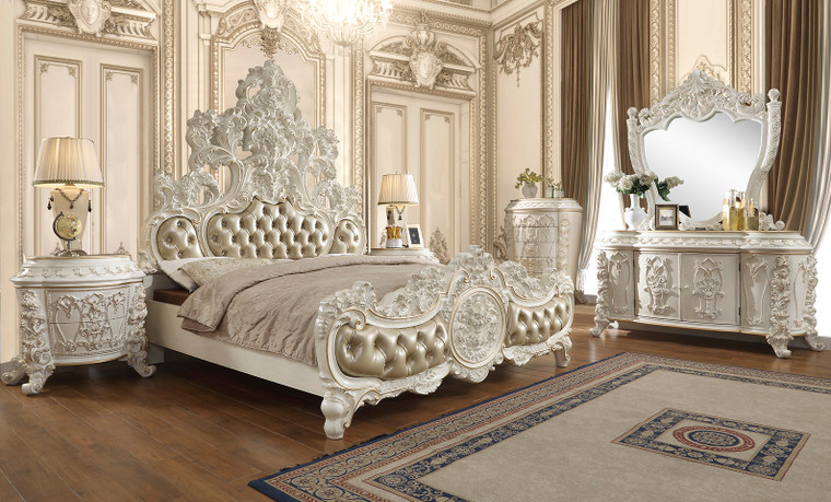 Homey Design Victorian California King 5-Piece Bedroom Set HD-CK1806-5PC-BEDROOM-1