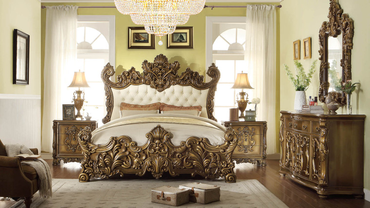 Homey Design Victorian California King 5-Piece Bedroom Set HD-8008-BSET5-CK