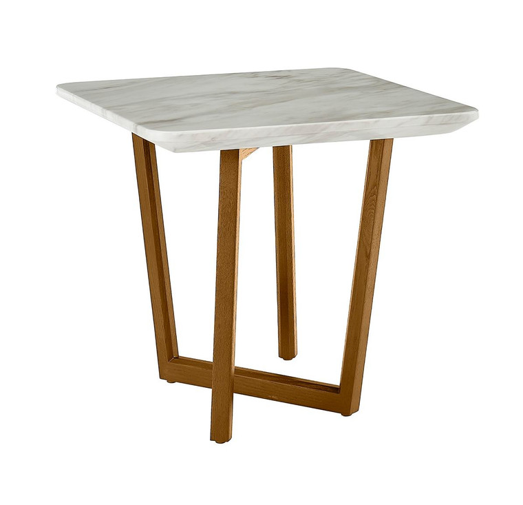 VIG Furniture VGCSET-19078-BRN-ET Modrest James - Mid Century Walnut + Ceramic End Table