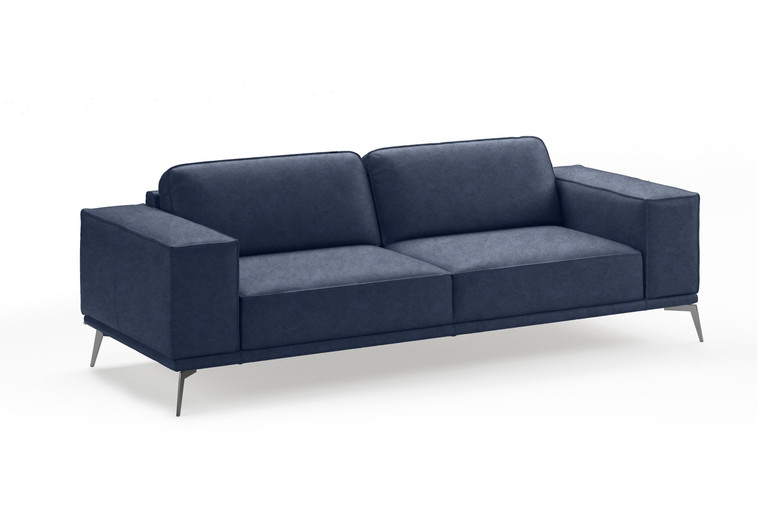 VIG Furniture VGCCSOHO-SF-BLUE-S Coronelli Collezioni Soho - Italian Maya Blue Leather Sofa