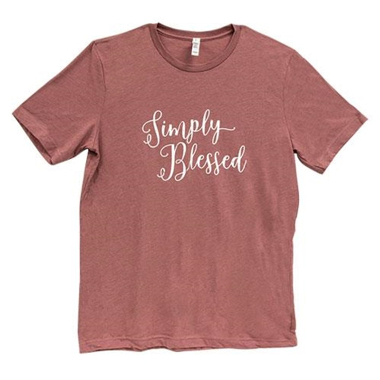 *Simply Blessed T-Shirt Heather Mauve Xxl GL84XXL By CWI Gifts